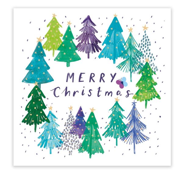 Merry Christmas Trees Christmas Cards